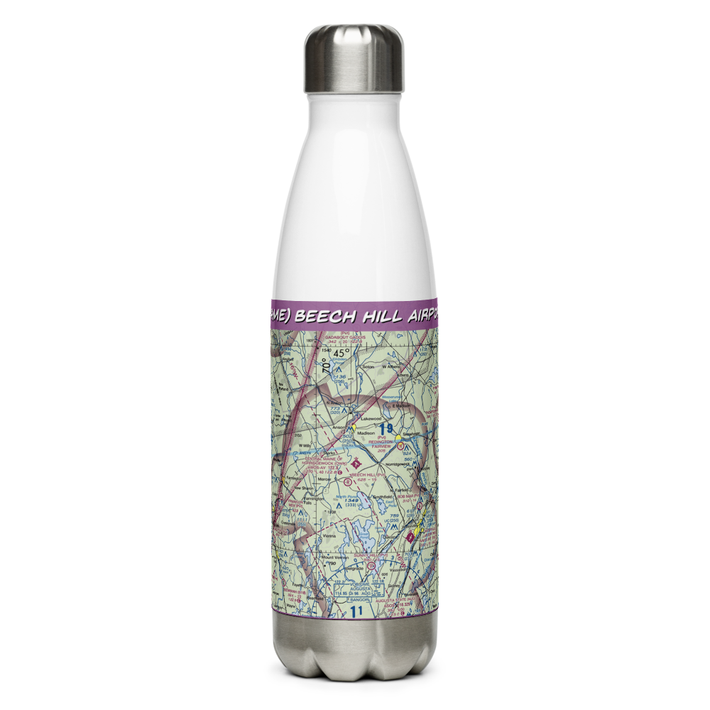 Beech Hill Airport (04ME) VFR Sectional Water Bottle 