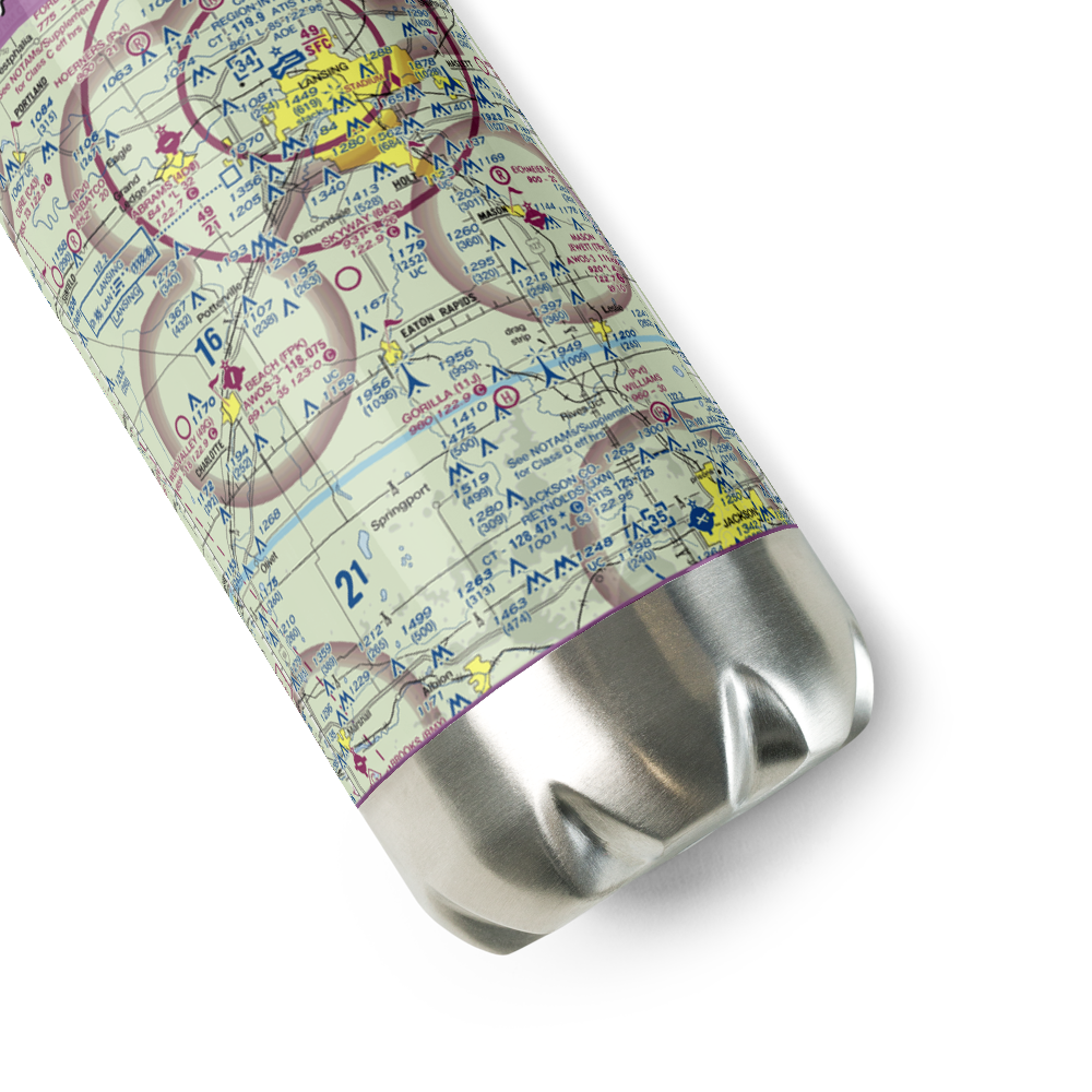Rapids Airway Airport (04MI) VFR Sectional Water Bottle 
