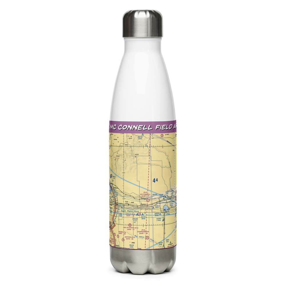 Mc Connell Field Airport (04NE) VFR Sectional Water Bottle 