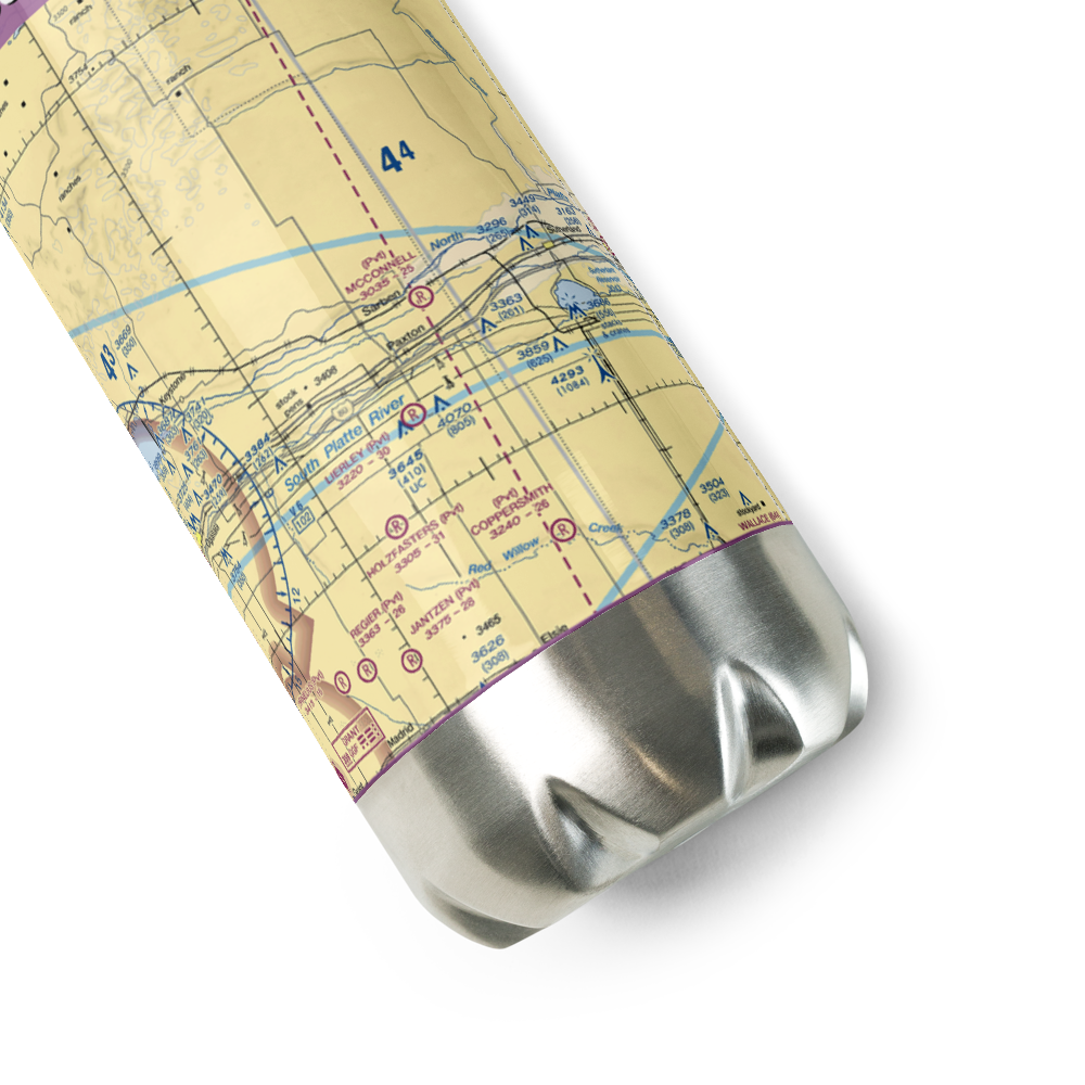 Mc Connell Field Airport (04NE) VFR Sectional Water Bottle 
