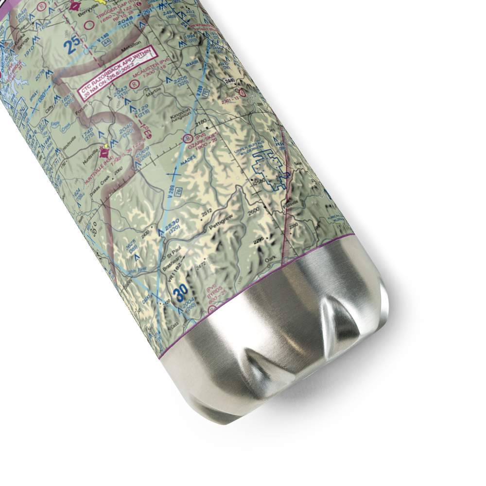 Ozark Skies Airpark (05AR) VFR Sectional Water Bottle 