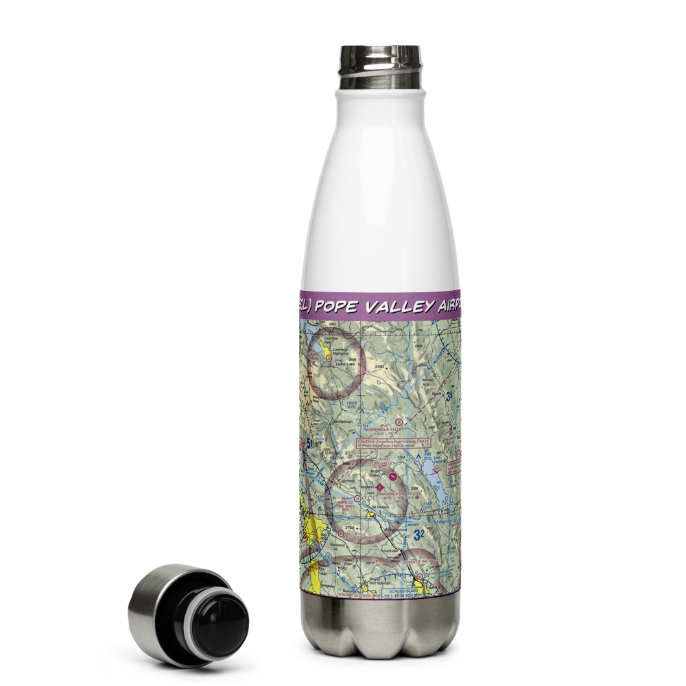 Pope Valley Airport (05CL) VFR Sectional Water Bottle 