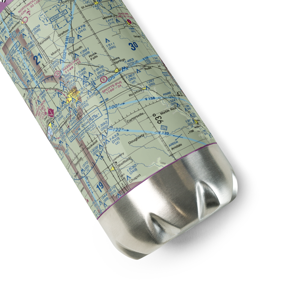 Spotts Field (05IA) VFR Sectional Water Bottle 