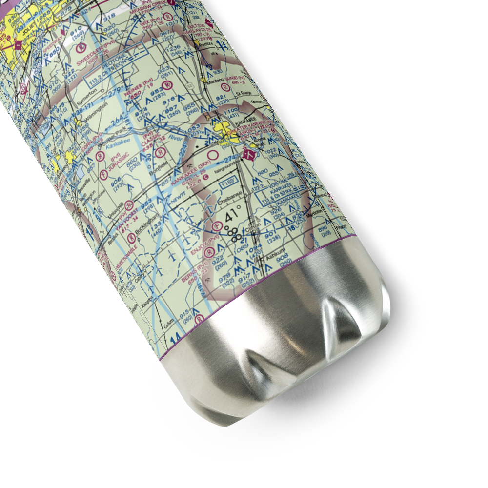 Classic Landings Airport (05IL) VFR Sectional Water Bottle 