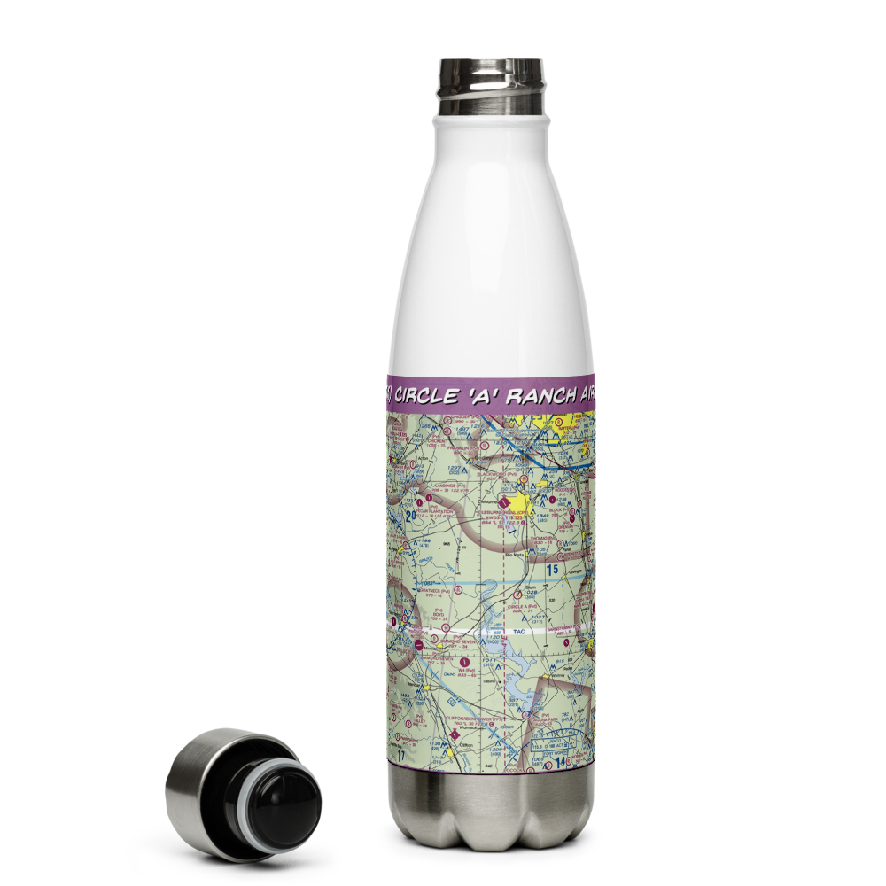 Circle 'A' Ranch Airport (05TX) VFR Sectional Water Bottle 