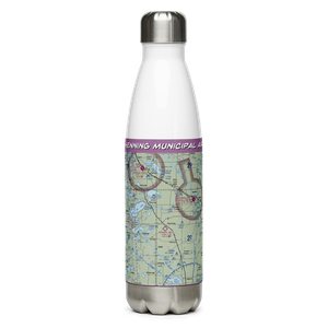 Henning Municipal Airport (05Y) VFR Sectional Water Bottle