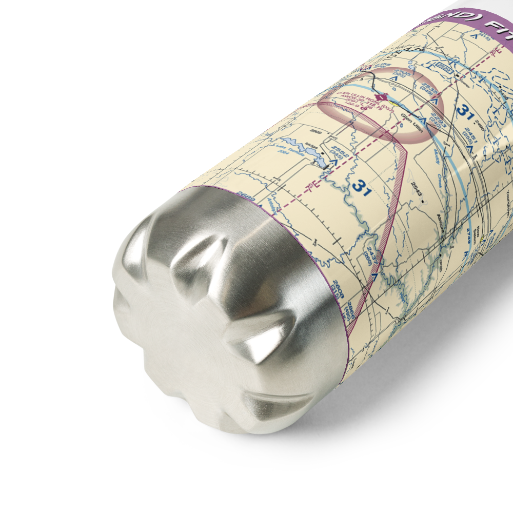 Fitterer's Strip (06ND) VFR Sectional Water Bottle 