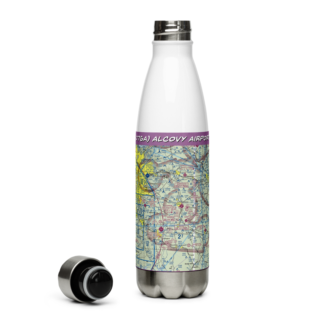 Alcovy Airport (07GA) VFR Sectional Water Bottle 