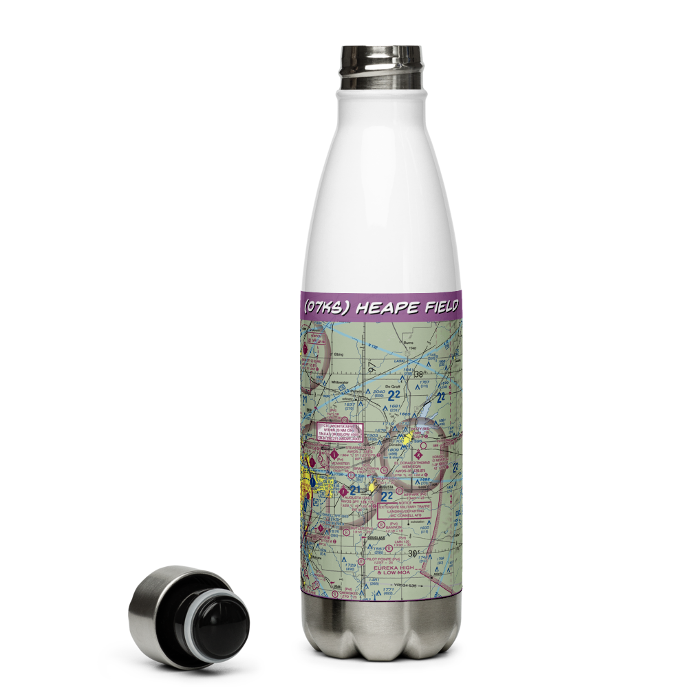 Heape Field (07KS) VFR Sectional Water Bottle 