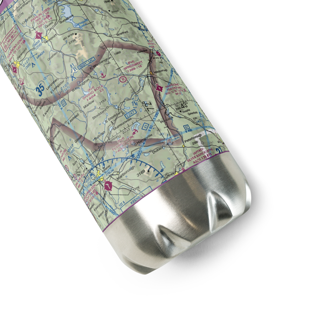 Diving Rock Seaplane Base (07NH) VFR Sectional Water Bottle 