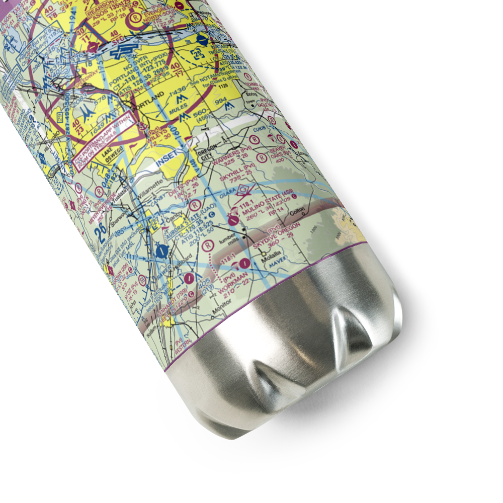 Bruce's Airport (07OR) VFR Sectional Water Bottle 