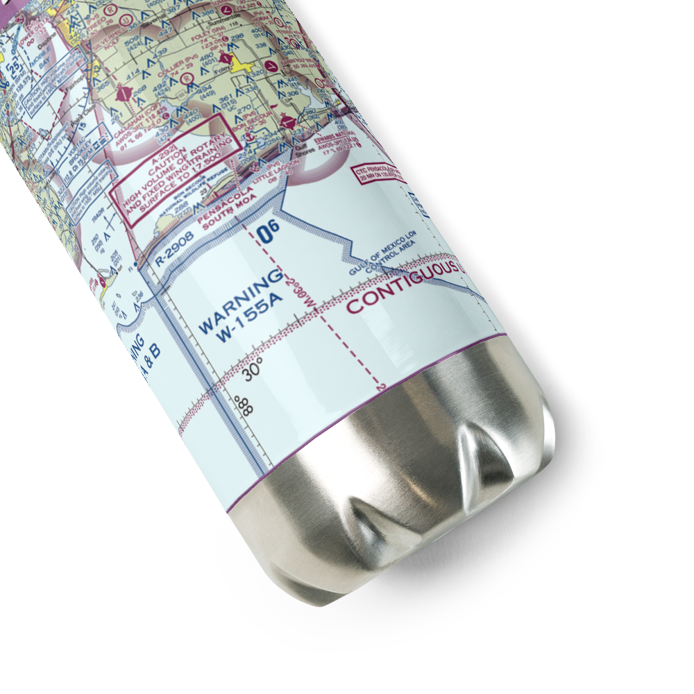 Little Lagoon Seaplane Base (08AL) VFR Sectional Water Bottle 