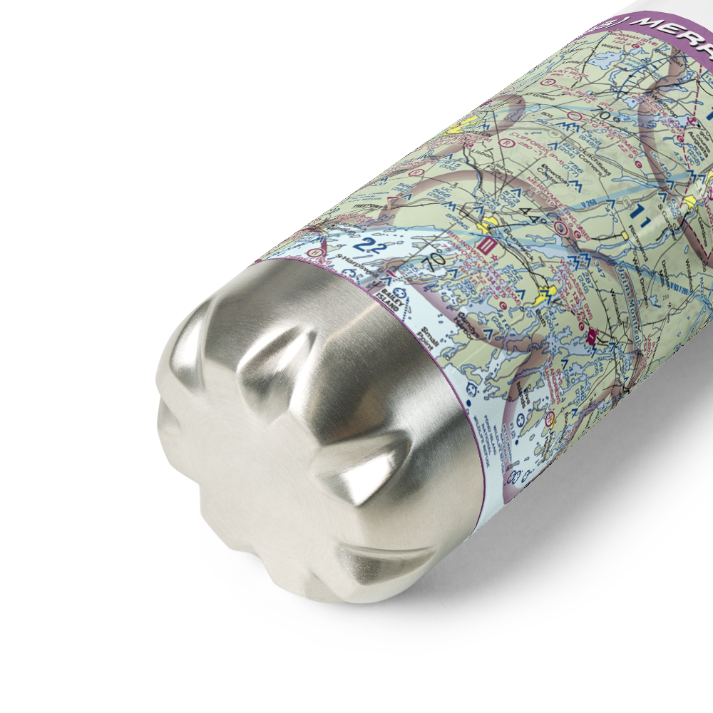 Merrymeeting Field (08B) VFR Sectional Water Bottle 