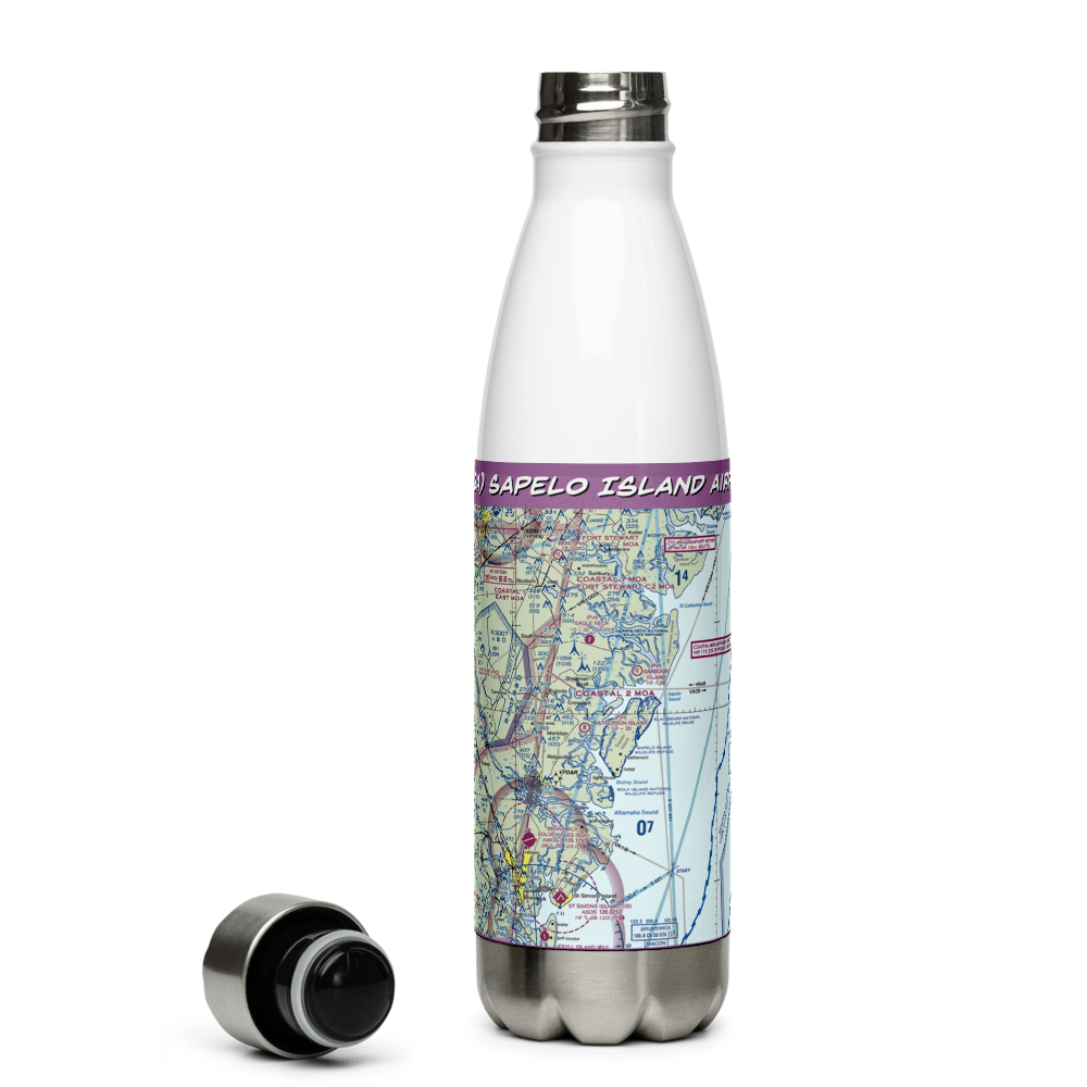 Sapelo Island Airport (08GA) VFR Sectional Water Bottle 