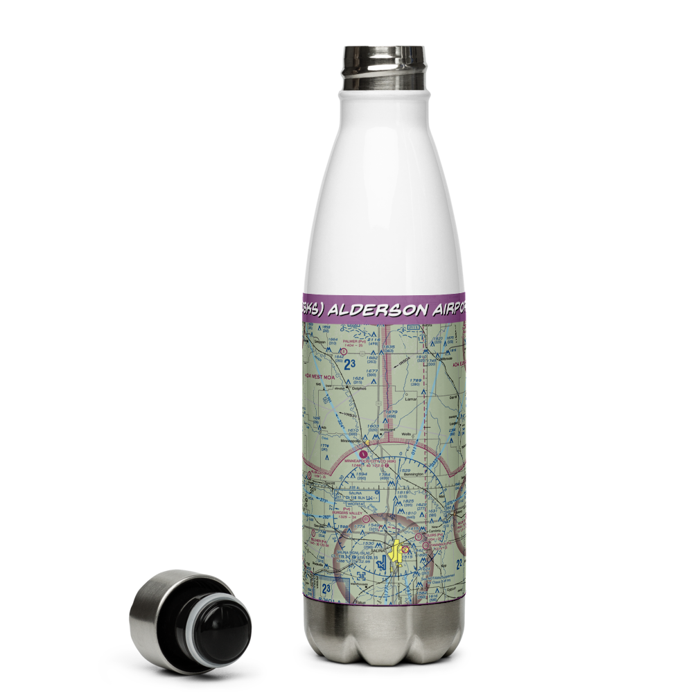 Alderson Airport (08KS) VFR Sectional Water Bottle 