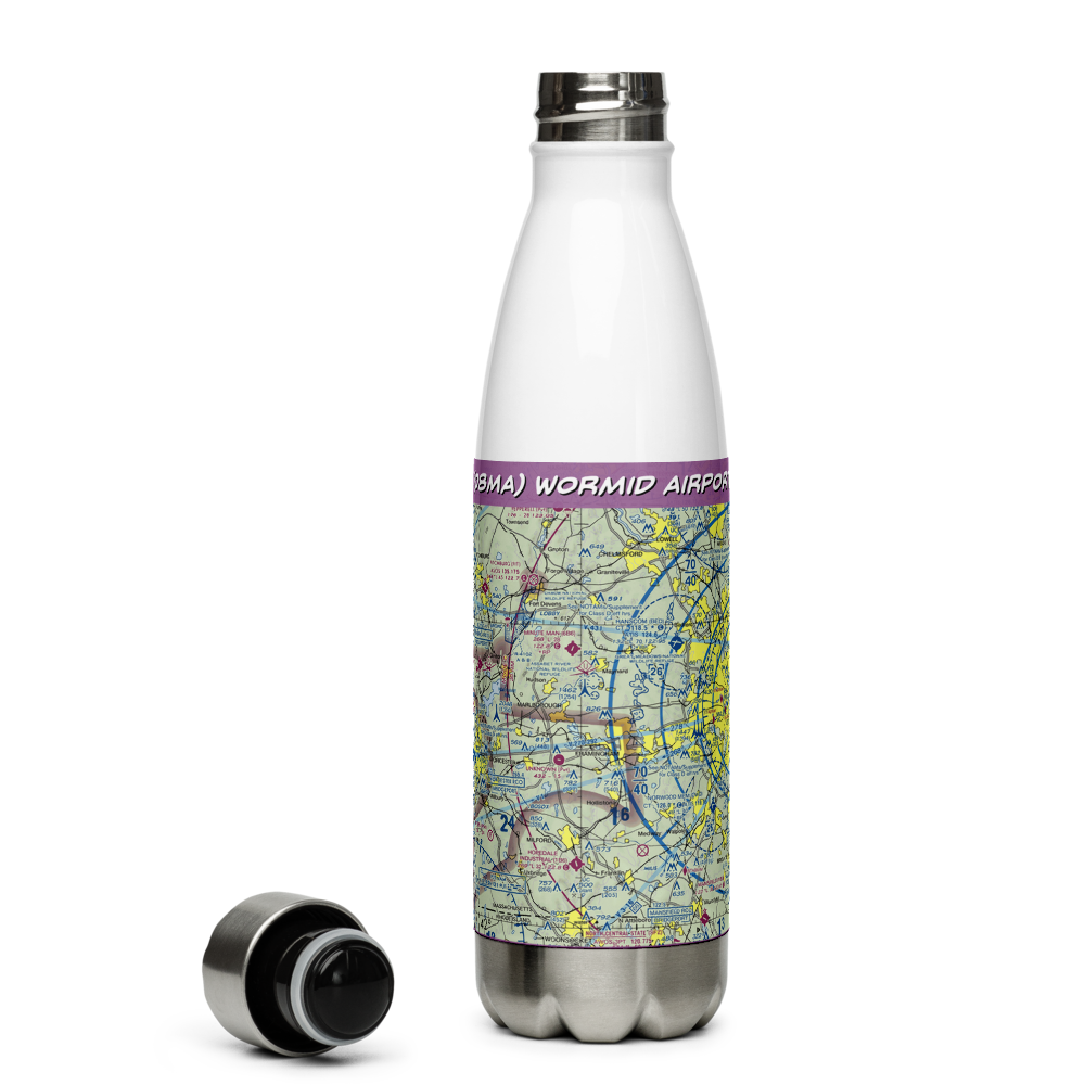 Wormid Airport (08MA) VFR Sectional Water Bottle 