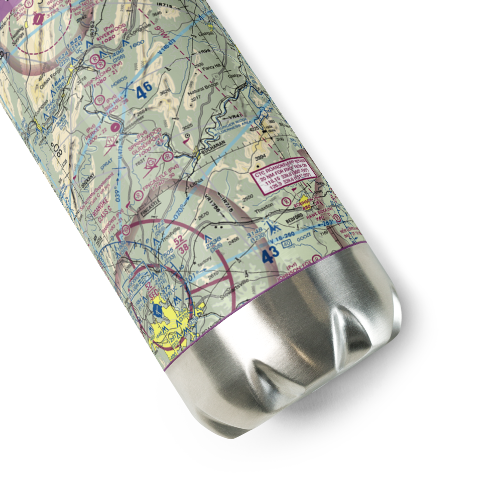 Springwood Airstrip (08VA) VFR Sectional Water Bottle 