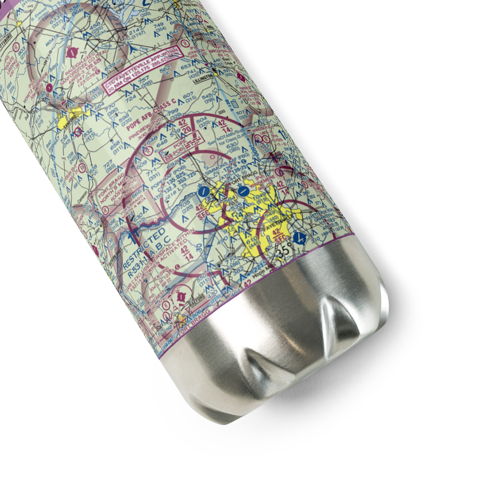 William Irving Lewis Airport (09NC) VFR Sectional Water Bottle 