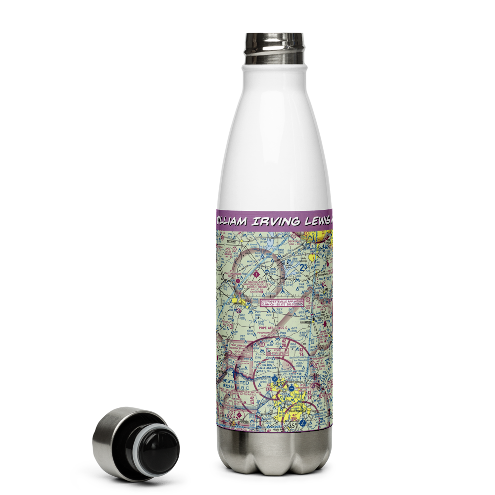 William Irving Lewis Airport (09NC) VFR Sectional Water Bottle 
