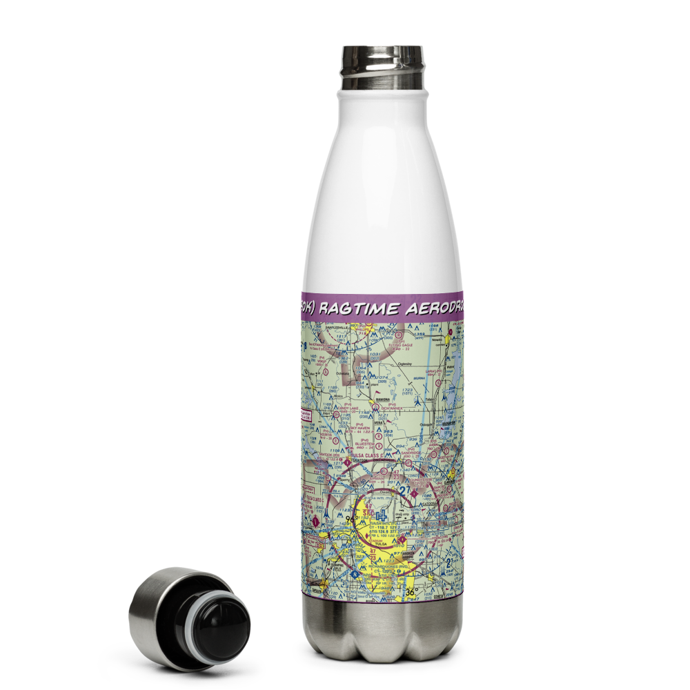 Ragtime Aerodrome (09OK) VFR Sectional Water Bottle 