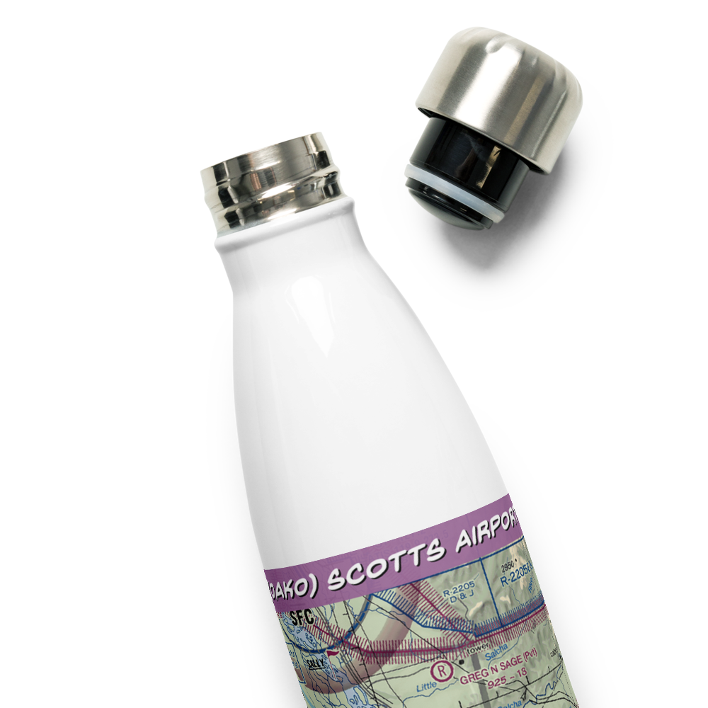 Scotts Airport (0AK0) VFR Sectional Water Bottle 