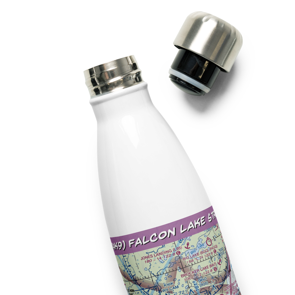 Falcon Lake Strip (0AK9) VFR Sectional Water Bottle 