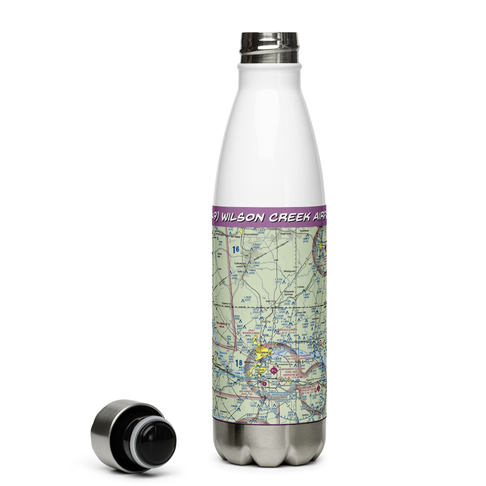 Wilson Creek Airport (0AL9) VFR Sectional Water Bottle 