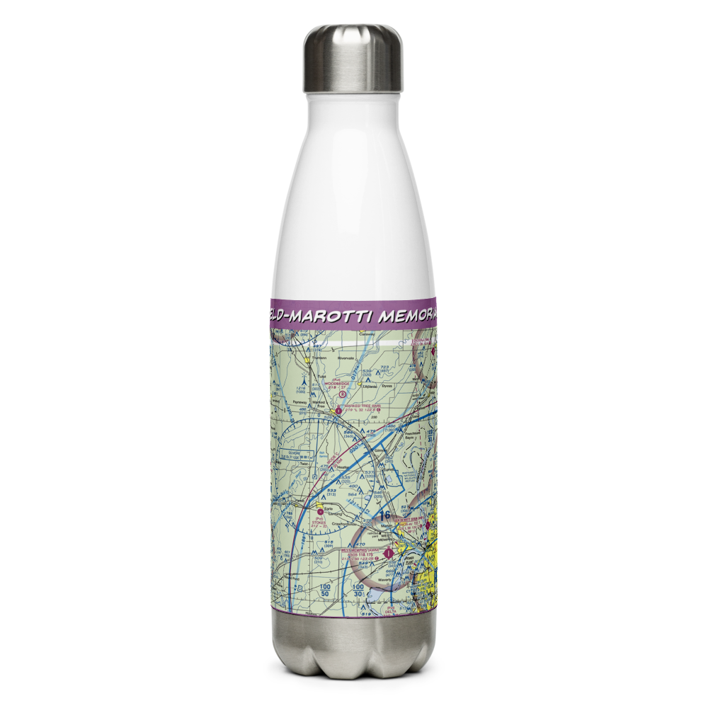 Mission Field-Marotti Memorial Airport (0AR2) VFR Sectional Water Bottle 