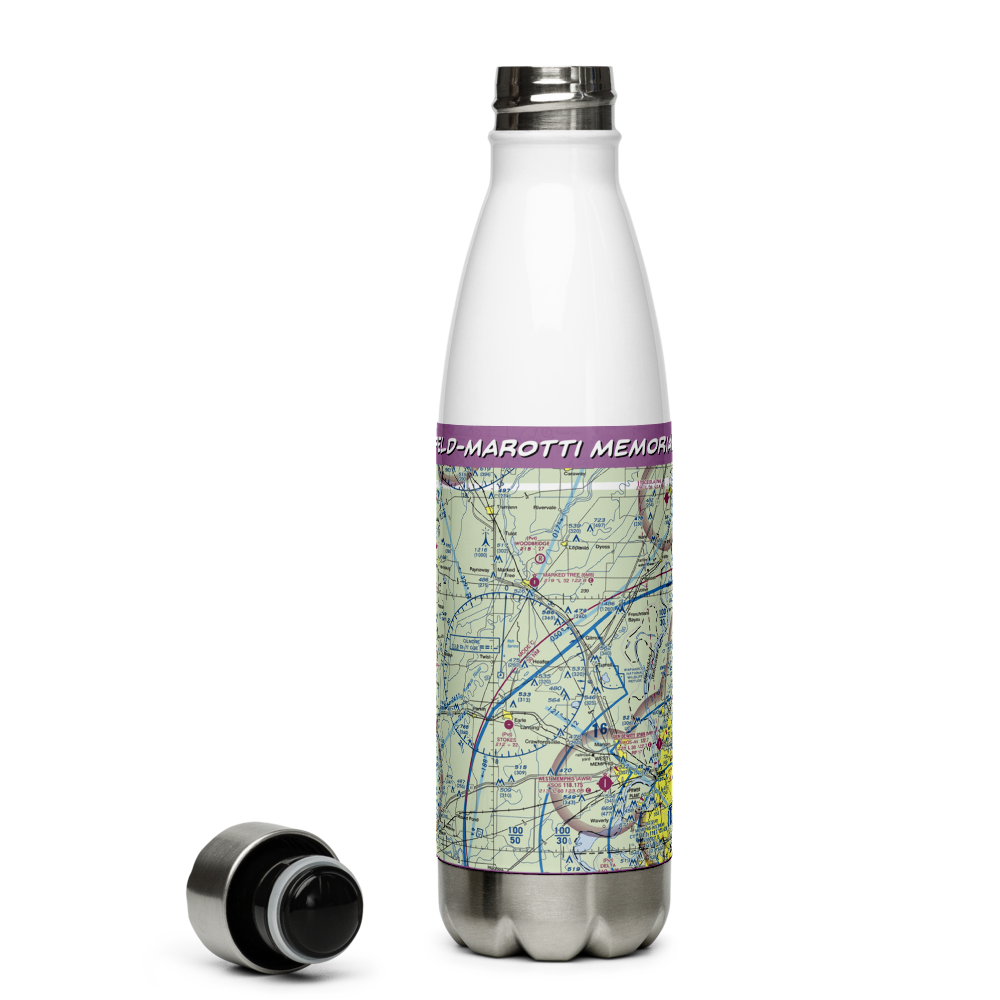 Mission Field-Marotti Memorial Airport (0AR2) VFR Sectional Water Bottle 