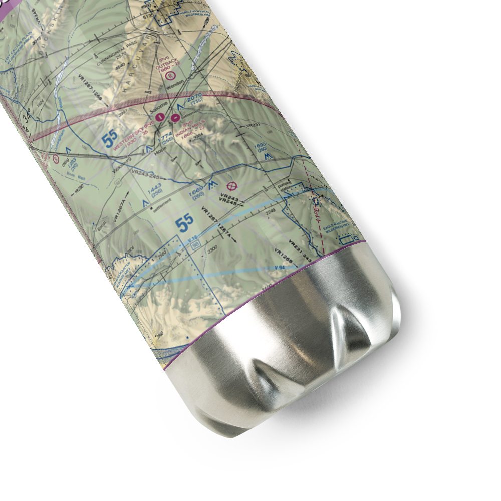 Western Sky Airport (0AZ2) VFR Sectional Water Bottle 