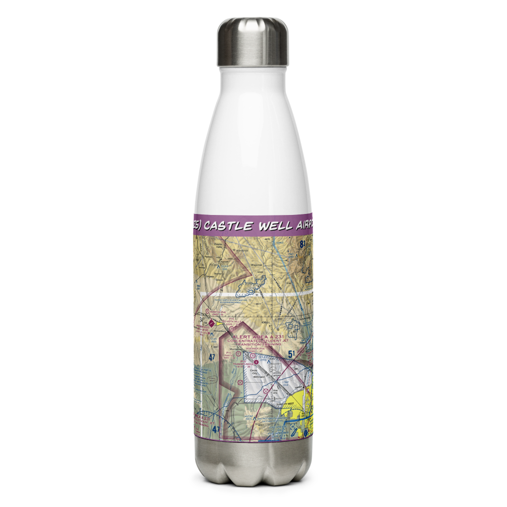 Castle Well Airport (0AZ5) VFR Sectional Water Bottle 