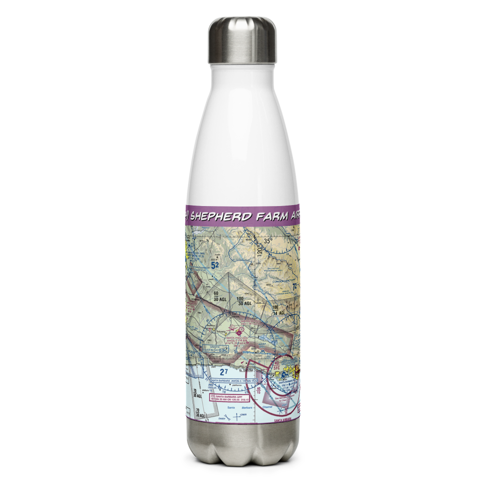 Shepherd Farm Airport (0CA4) VFR Sectional Water Bottle 