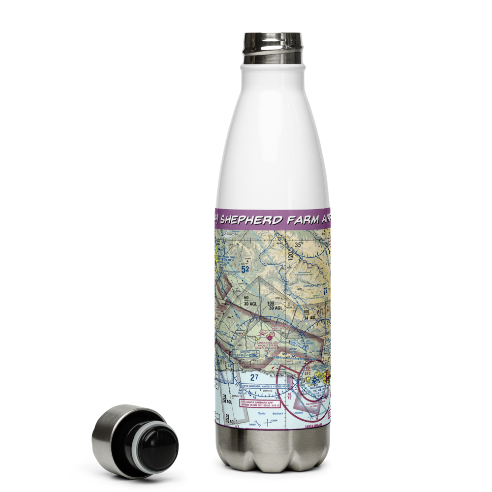 Shepherd Farm Airport (0CA4) VFR Sectional Water Bottle 