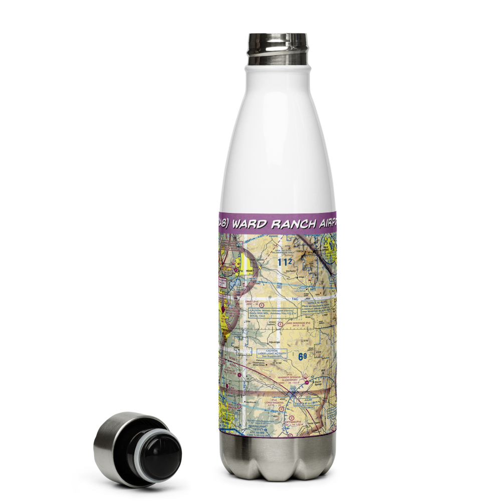 Ward Ranch Airport (0CA8) VFR Sectional Water Bottle 