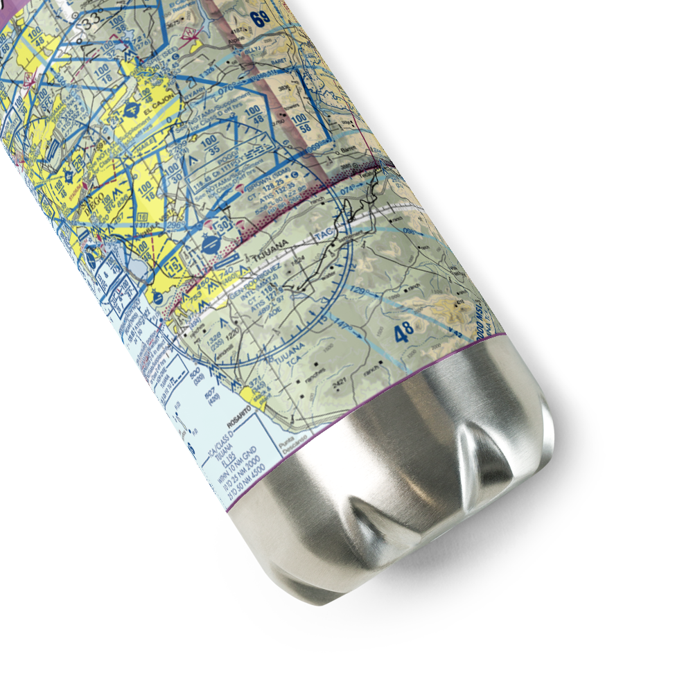 John Nichol's Field Airport (0CL3) VFR Sectional Water Bottle 