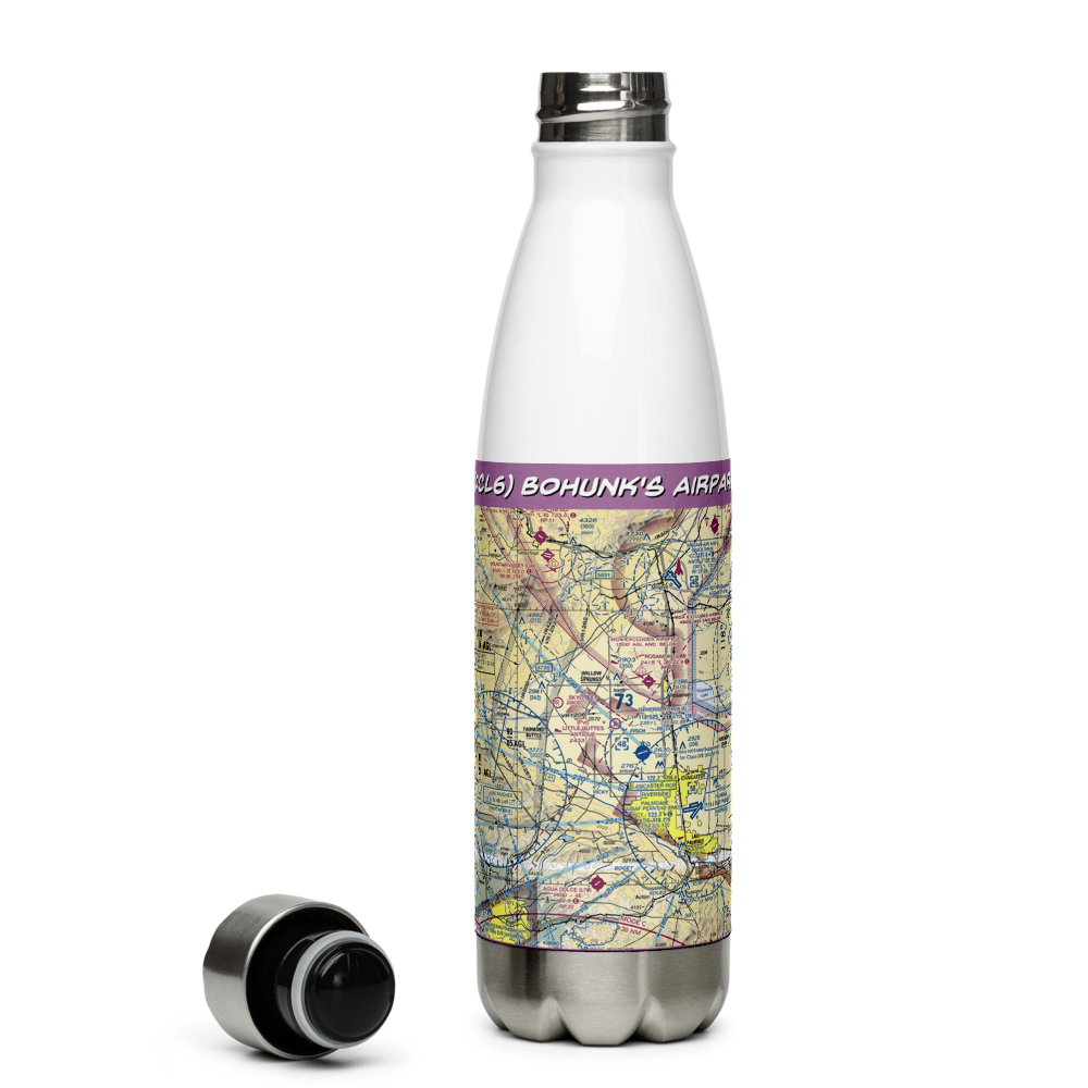 Bohunk's Airpark (0CL6) VFR Sectional Water Bottle 