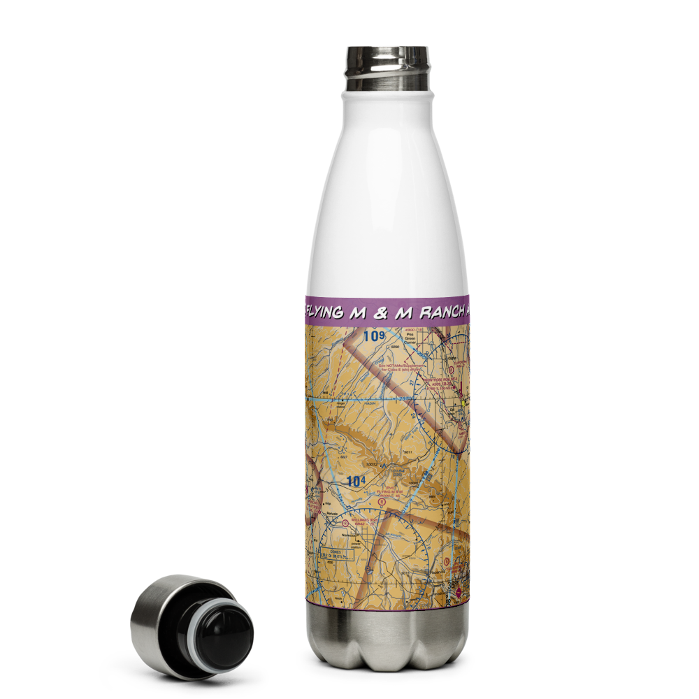 Flying M & M Ranch Airport (0CO6) VFR Sectional Water Bottle 