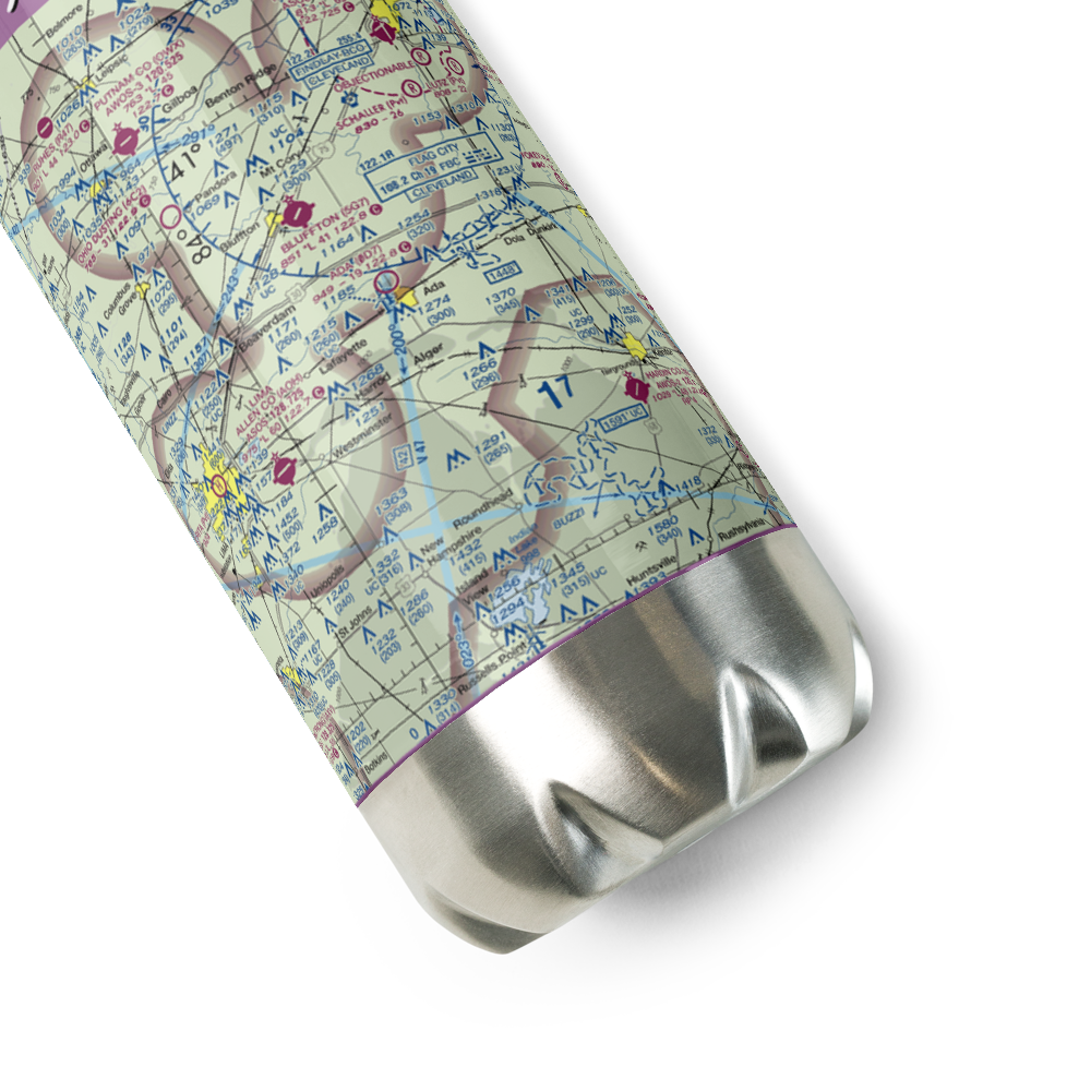 Ada Airport (0D7) VFR Sectional Water Bottle 