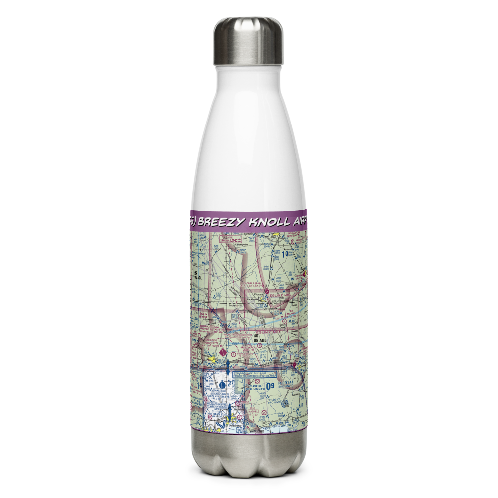 Breezy Knoll Airport (0FD5) VFR Sectional Water Bottle 