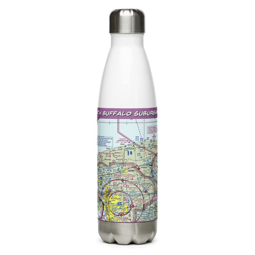 North Buffalo Suburban Airport (0G0) VFR Sectional Water Bottle 