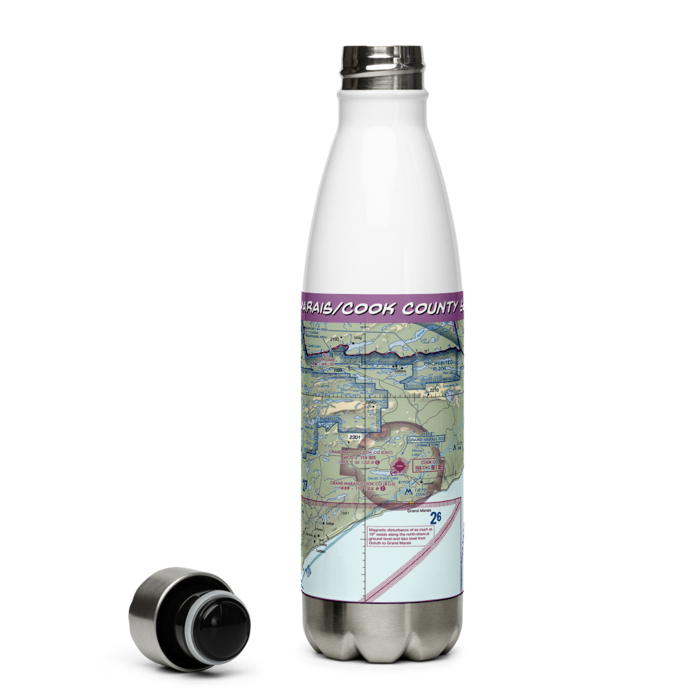 Grand Marais/Cook County Seaplane Base (0G5) VFR Sectional Water Bottle 