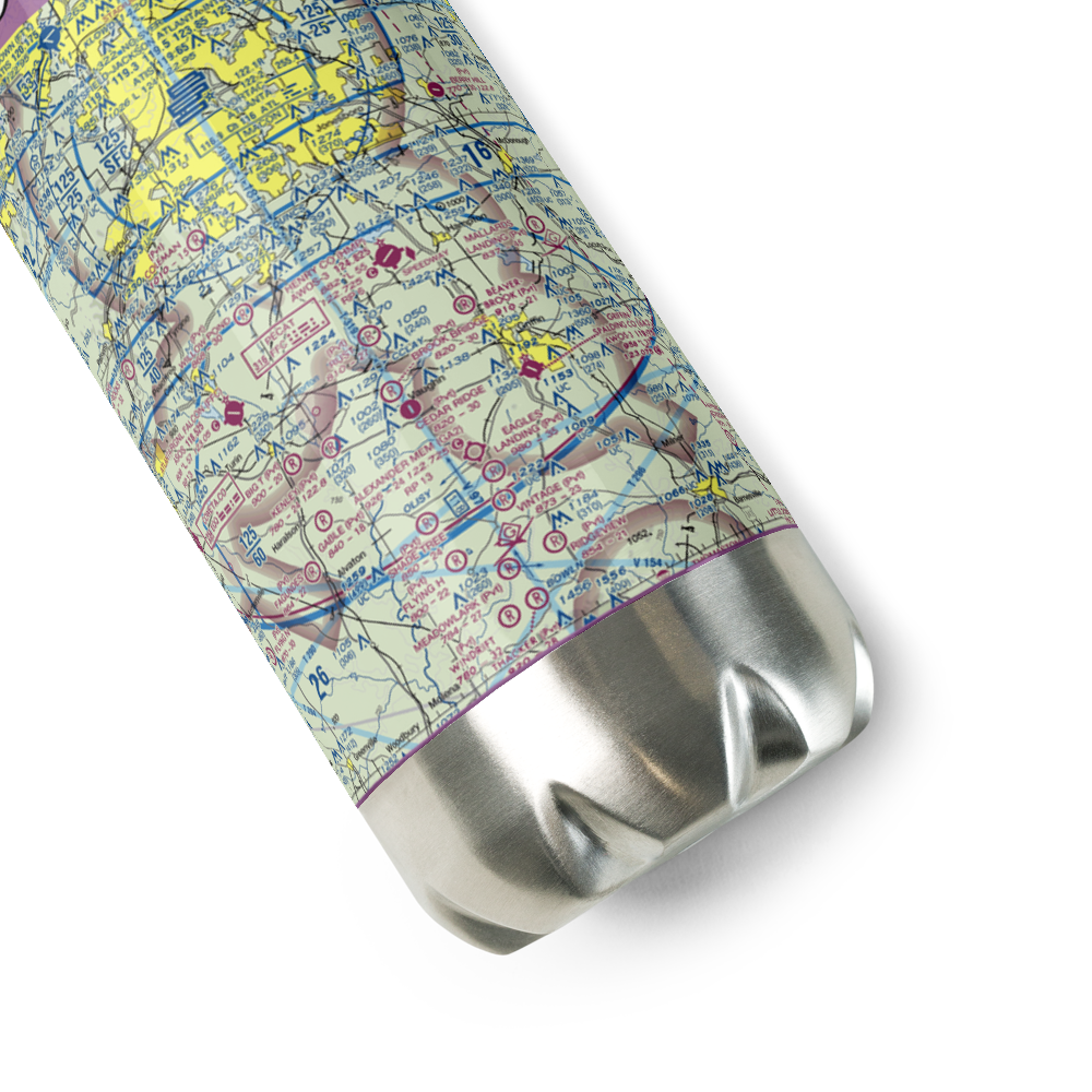 Halls Flying Ranch Airport (0GA0) VFR Sectional Water Bottle 