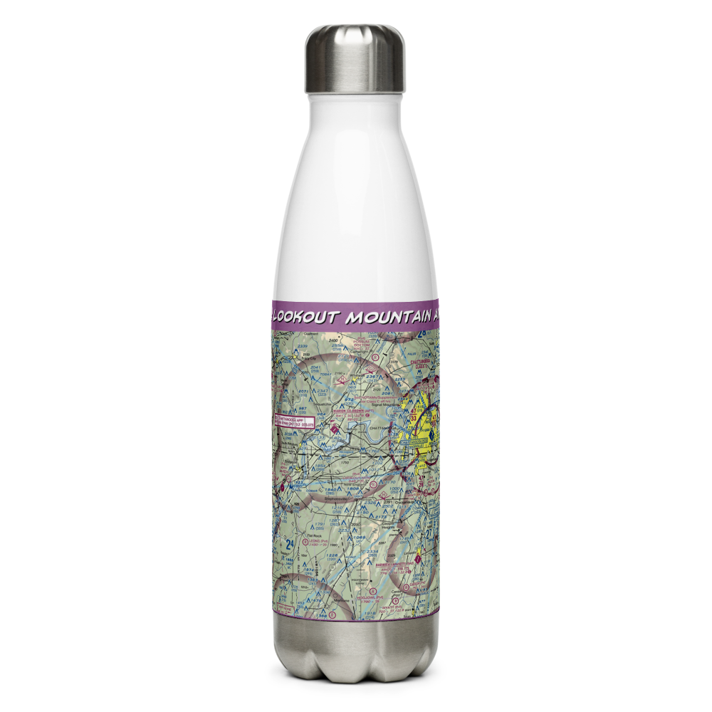 Lookout Mountain Airport (0GE3) VFR Sectional Water Bottle 