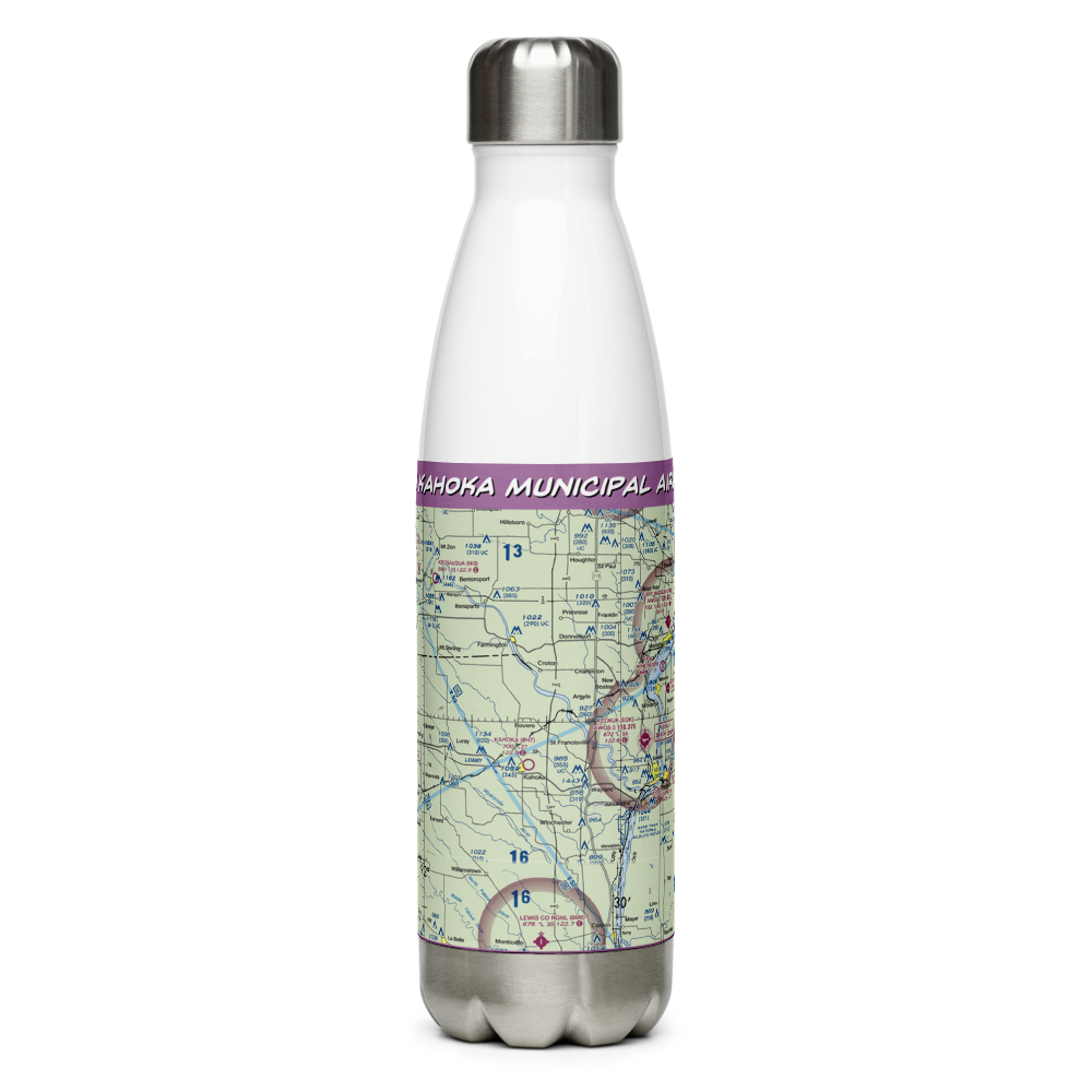 Kahoka Municipal Airport (0H7) VFR Sectional Water Bottle 