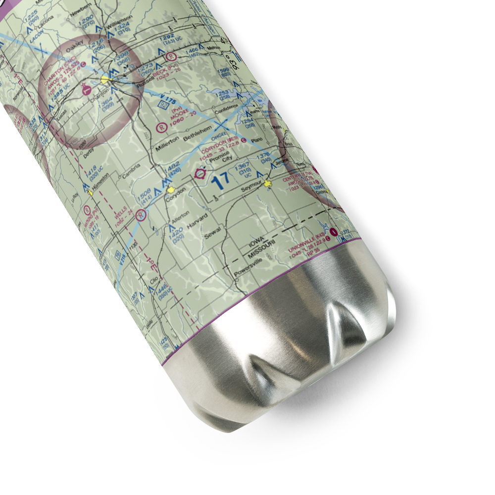 Moore Private Airport (0IA5) VFR Sectional Water Bottle 