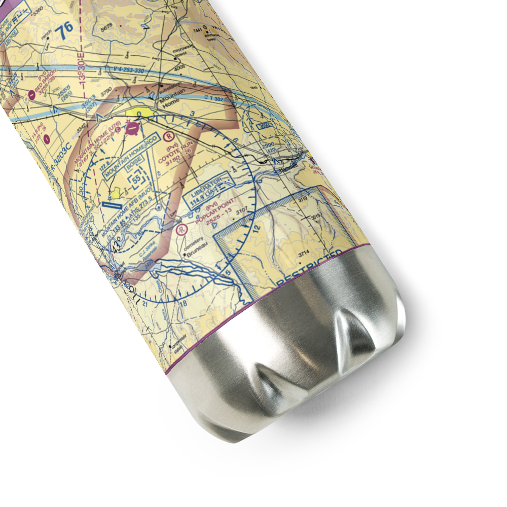 Coyote Run Airport (0ID3) VFR Sectional Water Bottle 