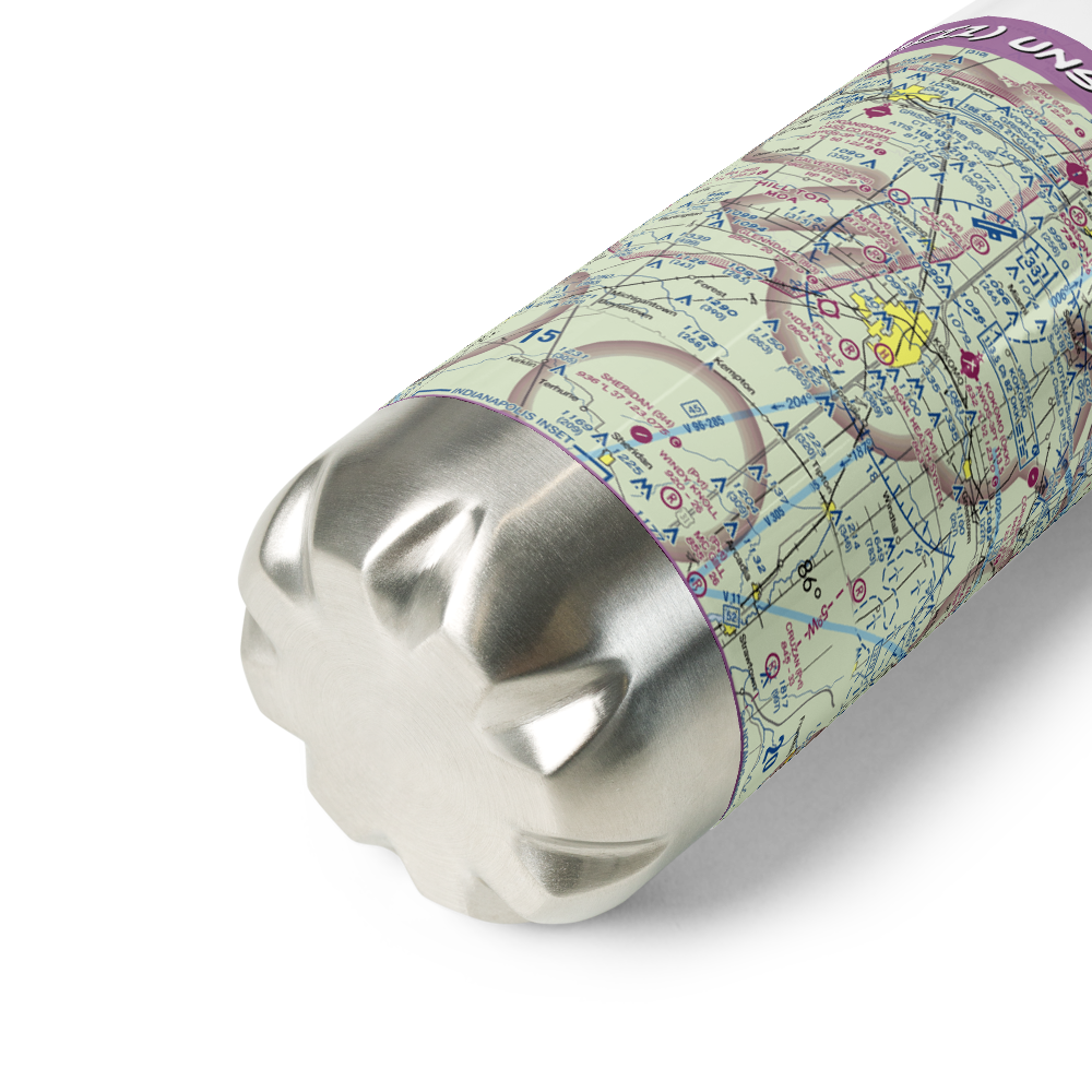 Unsicker Airport (0II1) VFR Sectional Water Bottle 