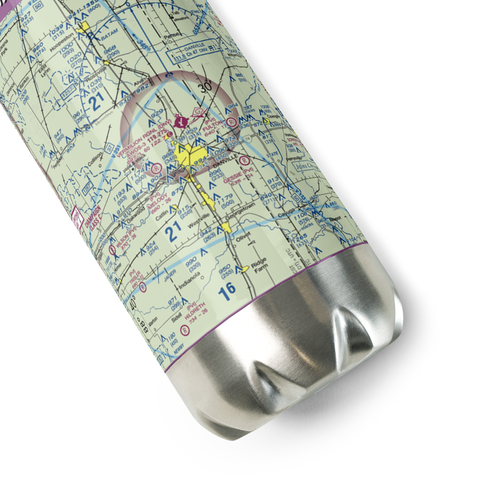 Flying B Ranch Airport (0IL3) VFR Sectional Water Bottle 