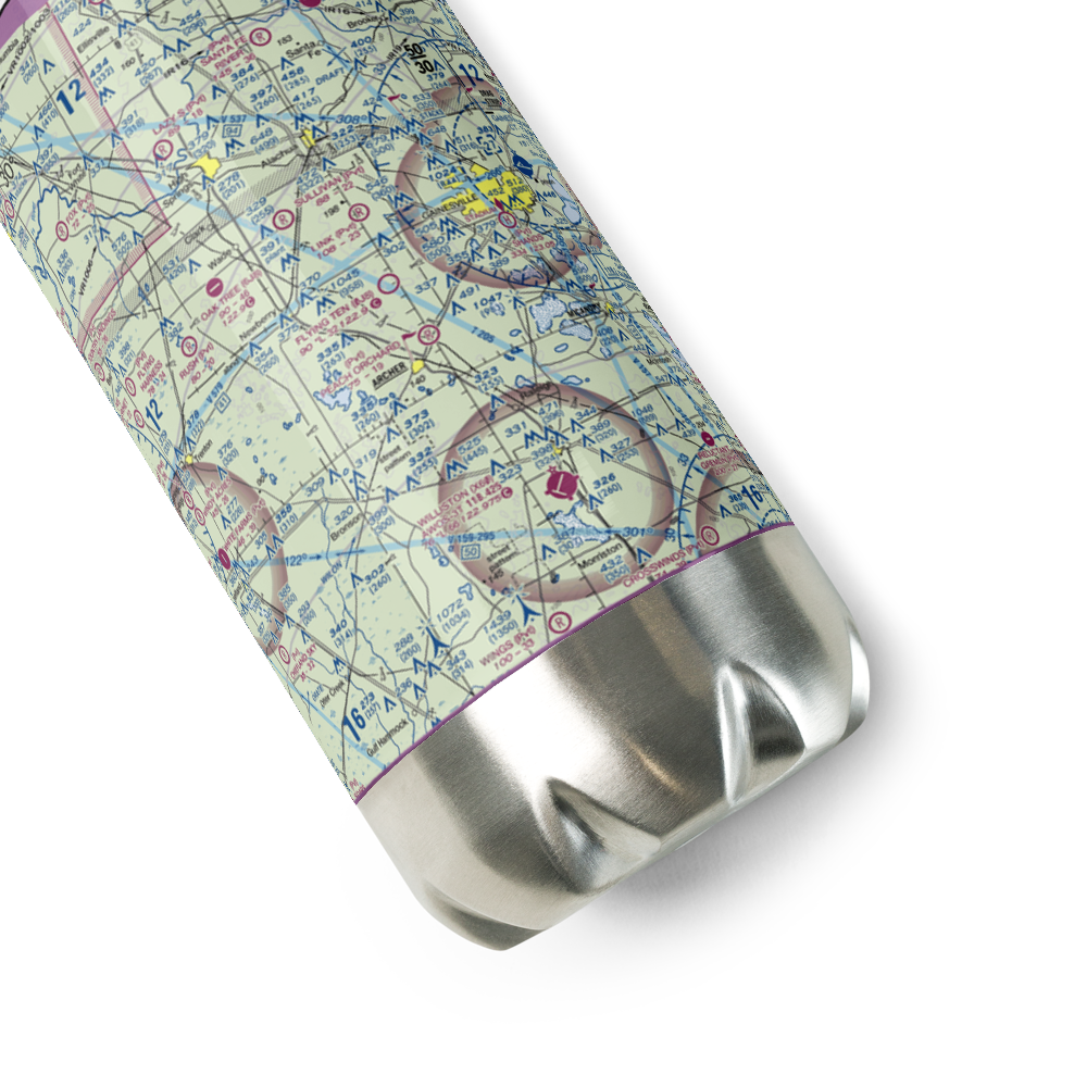 Flying Ten Airport (0J8) VFR Sectional Water Bottle 