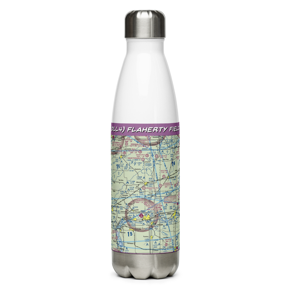 Flaherty Field (0LL4) VFR Sectional Water Bottle 